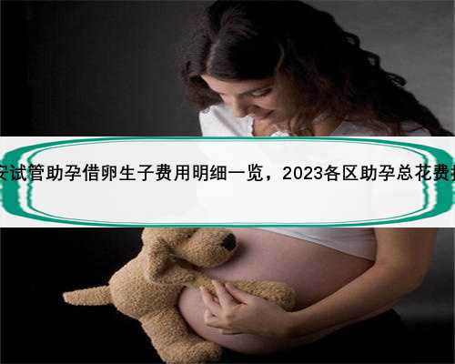 2023西安试管助孕借卵生子费用明细一览，2023各区助孕总花费排名预估